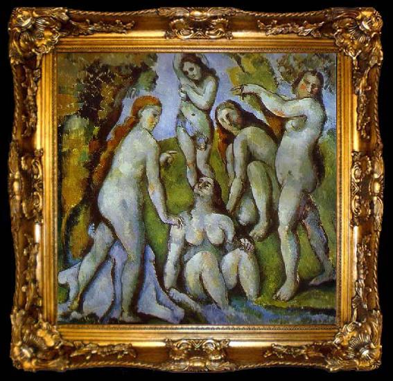 framed  Paul Cezanne Five Bathers, ta009-2